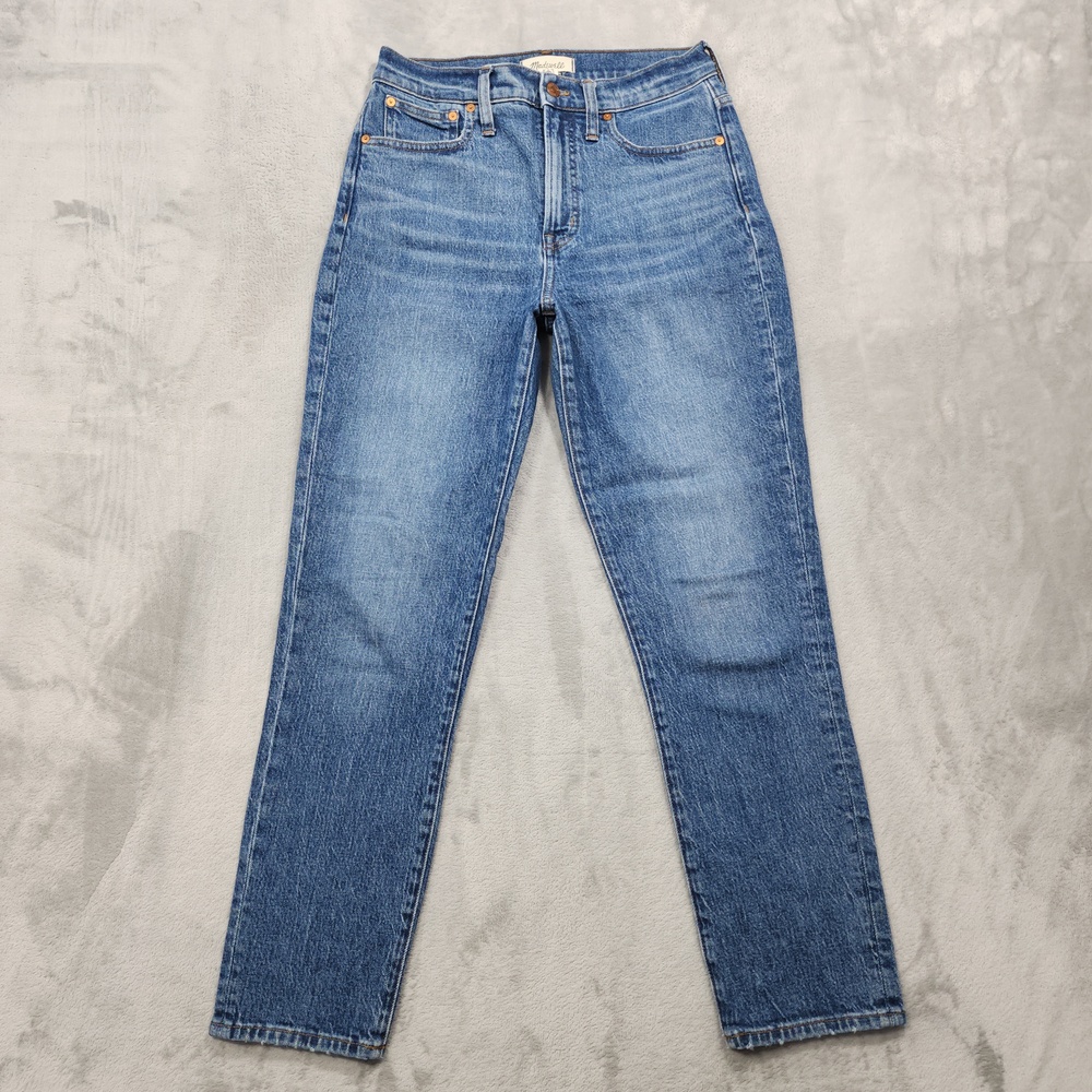 Madewell Jeans Womens 27 Blue High Rise Perfect Vintage Tapered Stretch Denim